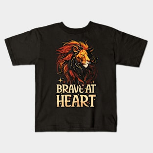 Brave at Heart - Lion - Fantasy Kids T-Shirt